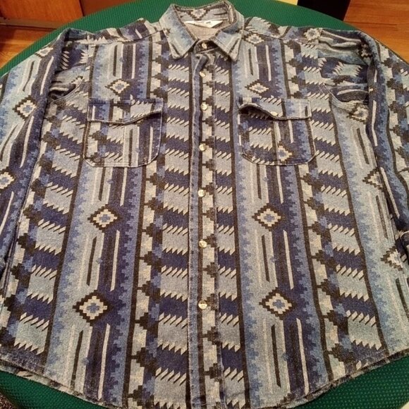 Vtg. The Sportsman's Guide Men's Large Cotton Flannel ButtonUp Shirt Made In USA - Picture 1 of 6